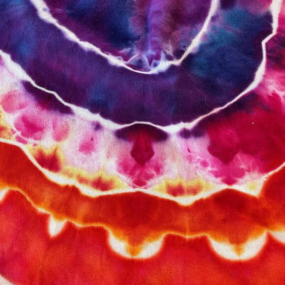 Ice Dyed T-shirt Dress - Ice Dye Hippie Boho - Rainbow Geode (Women's XLarge) - Picture 9 of 10